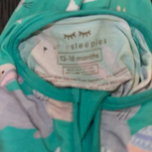 🐇 Little Sleepies Bunny Easter Bamboo Zippy Pajamas 12-18 months 🐰 - Picture 4 of 6